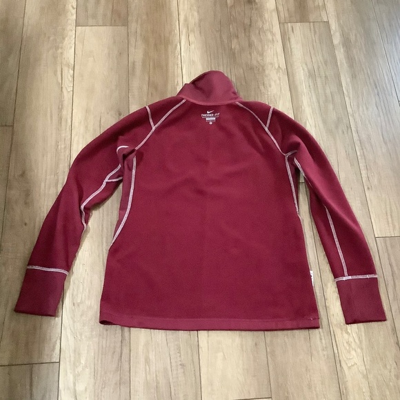 SOLD! Mens Med Nike Therma-Fit Red Fleece Pullover 1/4 Zip 379185-610 Colorado - Picture 8 of 11